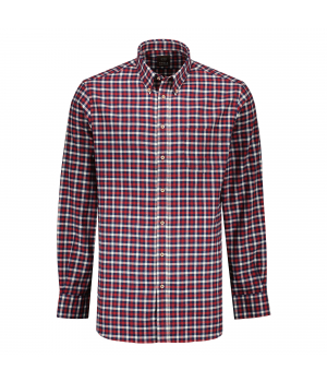 Eagle & Brown Button Down Flannel Overhemd Rood