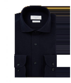 Profuomo Knitted Overhemd Lange Mouw Navy