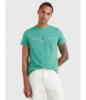 Tommy Hilfiger Slim Fit T-shirt met Logo Central Green