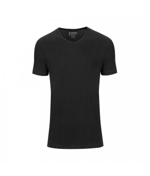 Slater T-shirt Basic V-hals 2-pack Zwart