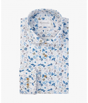 Michaelis Slim Fit Cutaway Overhemd met Print