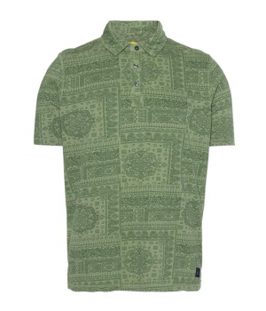 Fynch Hatton Garment Dyed Polo Groen