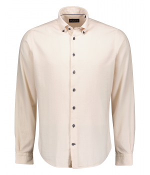 Duetz 1857 Casual Katoenen Flannel Overhemd Beige