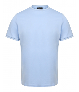Duetz 1857 Katoen-modal-zijde T-shirt Lichtblauw