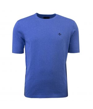 Gebreid Katoenen T-shirt Blauw