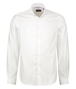 Strijkvrij Katoenen Dress Overhemd Wit