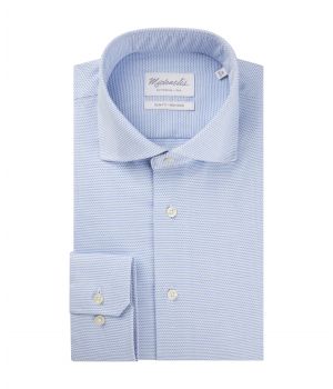 Michaelis Overhemd Cutaway Blauw
