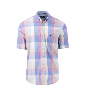 Colourful Check Overhemd Dusty Lavender