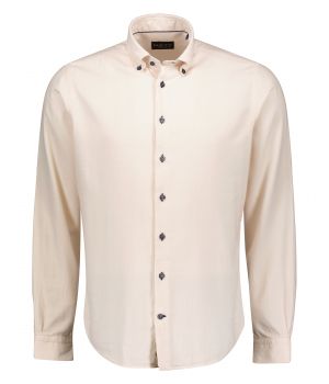 Duetz 1857 Casual Katoenen Flannel Overhemd Beige