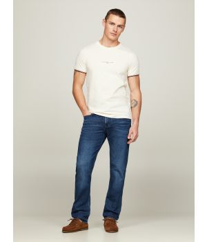 Tommy Hilfiger T-shirt met Contrast Mouw Calico