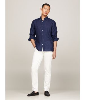 Casual Button Down Overhemd Carbon Navy