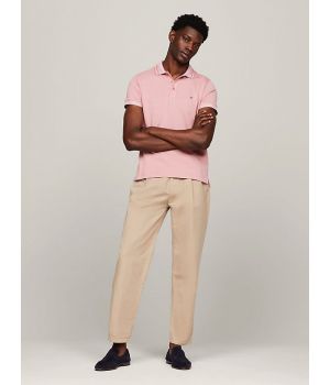 Tommy Hilfiger Mouliné Slim Fit Polo Teaberry Blossom